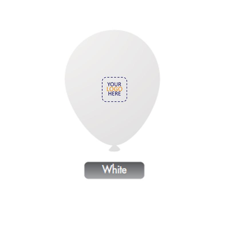 Custom Standard Balloons White with Logo